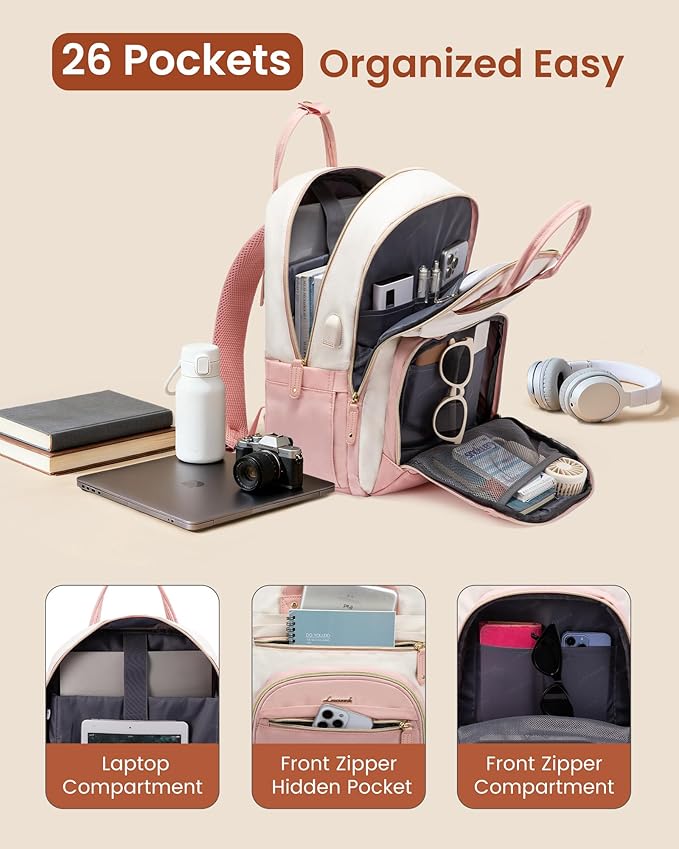 LOVEVOOK Backpack for Women, Laptop Backpack Women, Fits 17 Inch Laptop Bag - Image 3