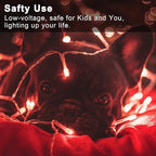 JMEXSUSS 33ft 100 LED Red Battery Operated Lights - Image 2