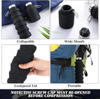 Lallisa 4 Pcs Collapsible Water Bottles 17 oz Reusable Silicone Foldable Travel - Image 3