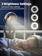 Misting Stroller Fan, 6000mAh Battery Operated Portable Fan - Image 3
