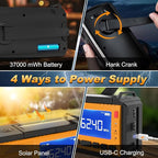 Emergency Crank Radio Solar Hand Crank Emergency Radio 37000mWh AM/FM NOAA - Image 8