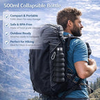 Collapsible Water Bottles, 16oz Capacity Portable Reusable Silicone Water Bottle - Image 6
