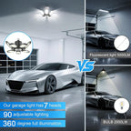 TANBABY 2 Pack LED Garage Lights, 250W Deformable Garage Light Bulb, Total - Image 4