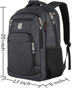Volher 17 Inch Laptop Backpack, Business Anti Theft Slim Durable Laptops - Image 3