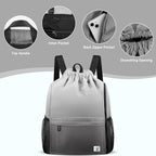 Drawstring Backpack with Mesh Pockets String Gym Bag Sackpack Sandproof Water - Image 4