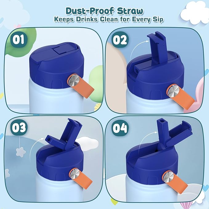 18oz Kids Water Bottle, Insulated Water Bottles - Image 4