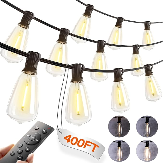 addlon 400FT Outdoor String Lights by addlon