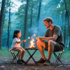 Travel Folding Camping Stool, 14.6 inches Lightweight Outdoor Tripod Chair and - Image 2