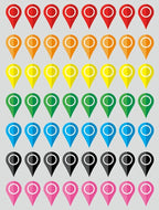 0.5x0.8 inch 56 PCS Map Location Position Stickers by Poskornwel