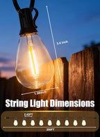 200FT Outdoor String Lights Waterproof - Image 2