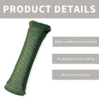 Paracord Rope, Reflective III Parachute Cord 7 Strand Core 550lb, 100ft Army - Image 2