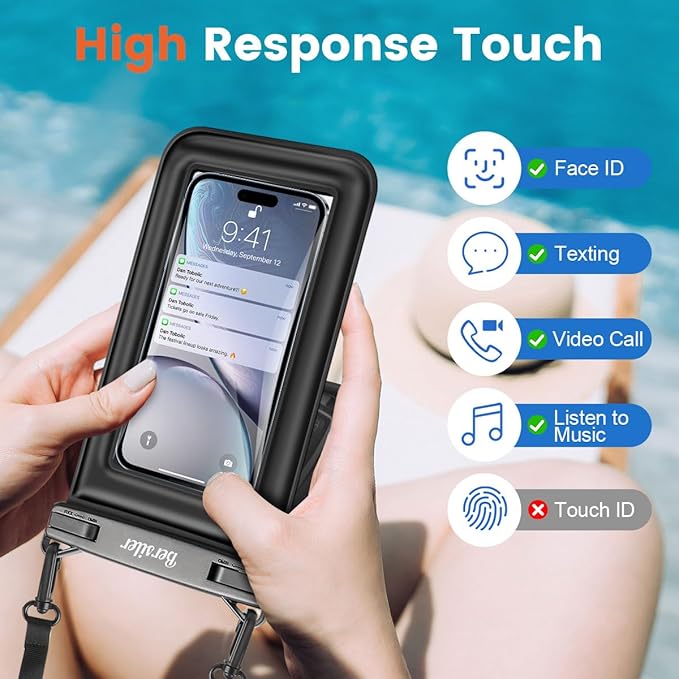 Floating Waterproof Phone Pouch 2 Pack, IPX8 Waterproof Phone Case - Image 5