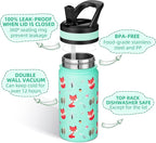 Fanhaw 14 Oz Kids Insulated Water Bottle - Image 2