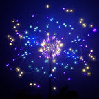 JJGoo Solar Firework Lights, 2 Pack 180 LEDs 2 Lighting Modes Solar Lights - Image 2