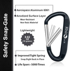 Rhino Produxs 8PCS of Lightweight Duty Snap Carabiner Clips, D Ring Shape - Image 3