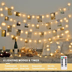 JMEXSUSS Globe Battery Operated Christmas Lights Indoor, 100 LED Battery - Image 3
