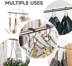 Bathway Shower Curtain Hooks Bronze Shower Curtain Rings Rust Proof Double Hook - Image 4