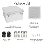 LeMotech Electrical Box, IP67 Waterproof Hinged Cover Stainless Steel Latch - Image 8