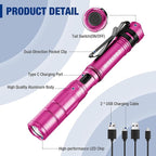 WORKPRO Rechargeable Pen Light, Mini Flashlight, 2 Pack Ultra-Compact EDC - Image 7