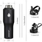 SENDESTAR Water Bottle 32oz, Wide Mouth Stainless Steel Vacuum Insulated Double - Image 4