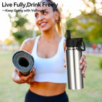 Volhoply 18oz Insulated Water Bottle Bulk 2 Pack, Kids Stainless Steel Water - Image 7