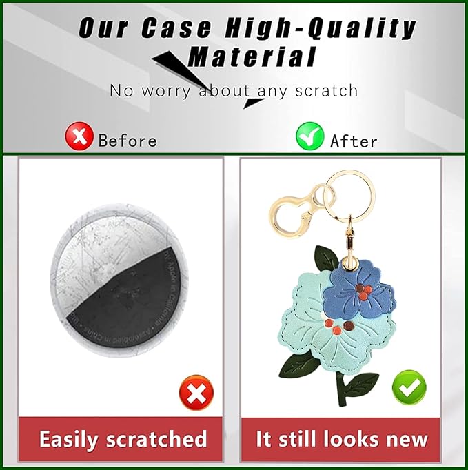 BORKUANA Leather Keychain Holder Case Compatible - Image 3
