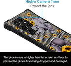 for Samsung Galaxy S22 Ultra Case, Cute Little Elephant Sunflower White Line - Image 2