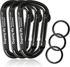 Carabiner Clip - Heavy Duty Carabiners 800lbs-13KN Carabeaner D Ring Shape by Oupengsky