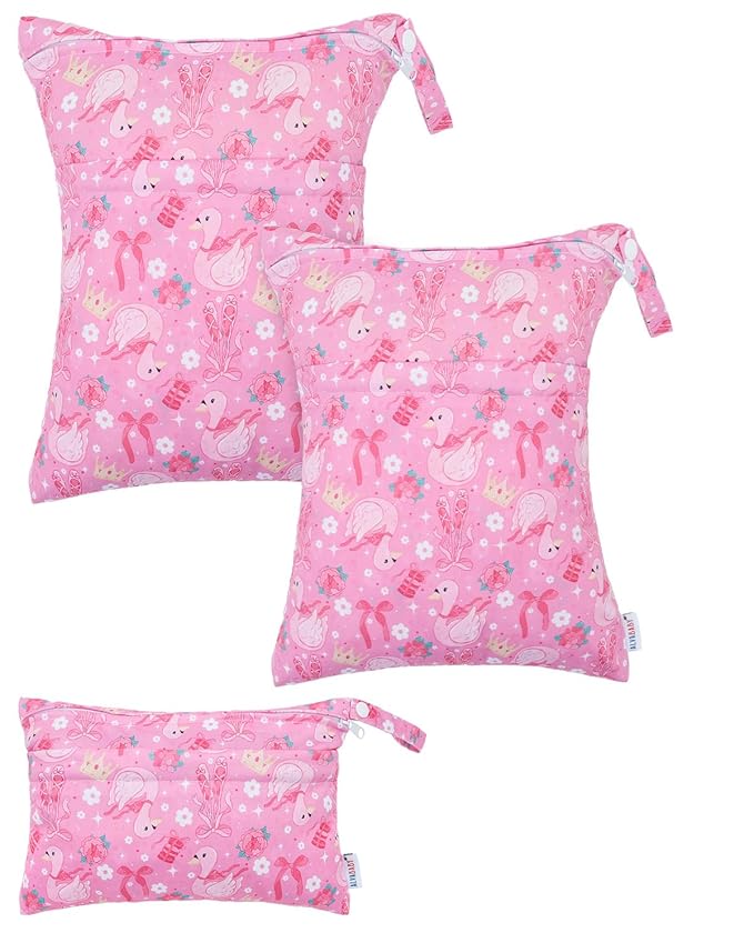 ALVABABY 3 pcs Cloth Diaper Wet Dry Bags Waterproof Reusable by ALVABABY
