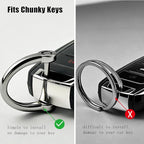 Keychain with Carabiner Clip, 4 Heavy Duty Key Rings and D Ring - Image 7