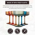 Khen Shatterproof Acrylic Ribbed Vintage Art Deco Martini, Champagne & Cocktail - Image 3