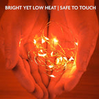 12 Pack Orange Fairy Lights Battery Operated String Lights, 7ft 20 Led - Image 3