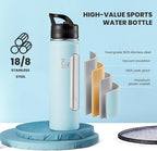COKTIK 22oz Sports Water Bottle, Stainless Steel Water Bottle - Image 3
