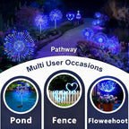 210 LED Solar Firework Lights, 8 Modes Solar Garden Lights Outdoor Waterproof - Image 6