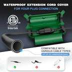 Flemoon Outdoor Extension Cord Safety Cover, IPX4 Waterproof Connection - Image 2