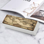 World Map Eyeglass Case Spectacle Case Slim PU Leather Eyeglass Case - Image 7