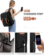 LOVEVOOK Laptop Backpack Purse for Women Vintage Travel Computer Backpack - Image 5