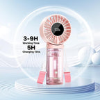 Foldable Handheld Fan, High-Speed Motor, LED Display, 10 Hours long-lasting - Image 5