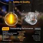 100ft Outdoor String Lights Waterproof/Connectable/Dimmable - Image 2