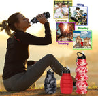 Collapsible Travel Water Bottle19.6 oz, Reuseable Silicone Foldable Water - Image 6