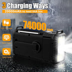 NOAA Weather Radio 20000mAh Battery Powered｜Solar Hand Crank Emergency Radio - Image 5