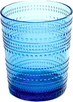 Beaded 15.6 oz Durable Acrylic Double Old Fashioned Drinking Glasses, - Image 2
