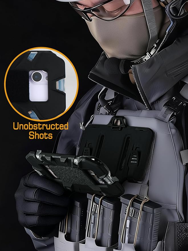 Tactical Gear Plate Carrier Vest Accessories Phone Chest Mount Holder - Image 2
