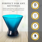 13-Ounce Colorful Pastel Plastic Stemless Martini Glasses, Champagne & Cocktail - Image 4