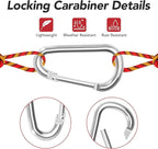 24pc Aluminum Carabiner Clip D Ring, Keychain Spring Hook, Small Carabiners Set - Image 4