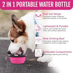 Dog Travel Water Bottle W/Collapsible Bowls - Image 8