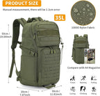 HUNTVP Tactical Backpack for Men 35L Military Backpack MOLLE 1000D Army Daypack - Image 4