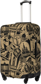 Travel Luggage Cover with World Famous Landmarks Print, Suitcase Protector - Image 2