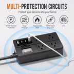 10FT Outdoor Waterproof Power Strip Surge Protector - Image 5