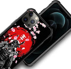 for iPhone 11 Pro Case, Sakura Japanese Samurai Pattern Graphic Design Girl Boy - Image 3